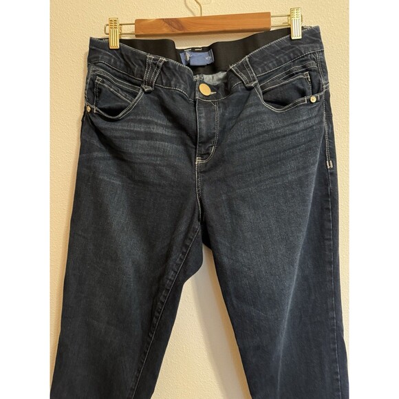 Democracy Ab solution Women Jeans Dark Wash Mid Rise Size 14 Ankle Stretch EUC - Picture 2 of 7